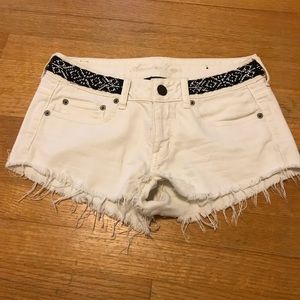 American Eagle White Jean Shorts, Size 4